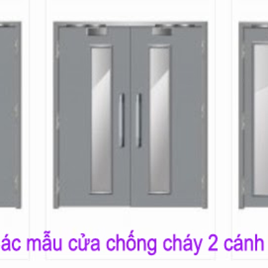 Cửa thép chóng cháy 2 cánh mẫu